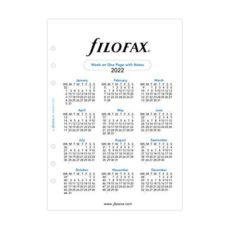 Filofax システム手帳 リフィル 2022年 1月始まり A5 ウィークリー コットンクリーム 22-68509 正規輸入品｜smiley-shop-1st｜02