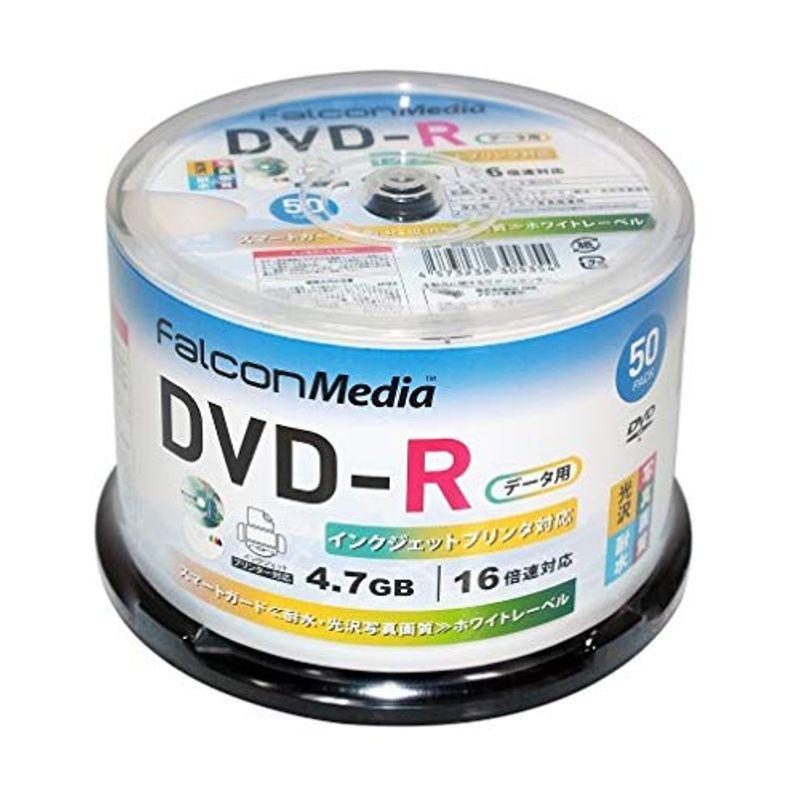 FalconMedia 1回記録(データ）用 スマートガード AquaAce（耐水・光沢写真画質/ウォーターシールド）DVD-R BE035