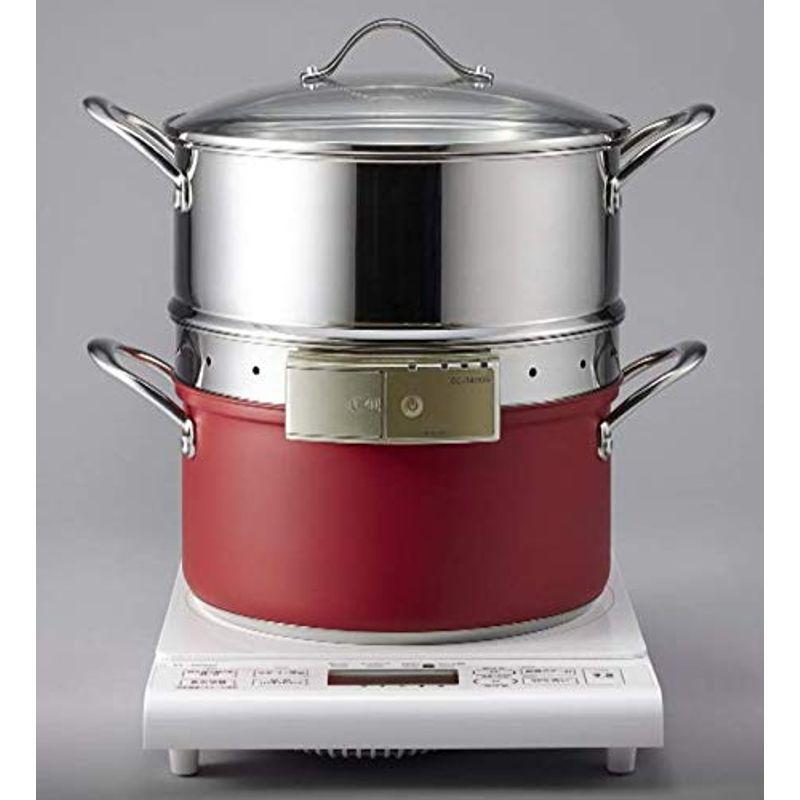 平山式 低温 スチーミング 料理 対応 IHクッキングヒーター 鍋セット 50℃ 洗い 70℃ 低温蒸し