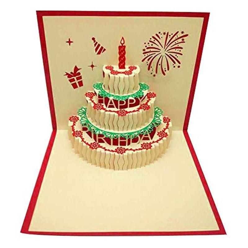 Eve多層誕生日ケーキ3dポップアップグリーティングカードハッピーバースデーかわいい誕生日グリーティングカード立体紙彫刻はがきバースデーカード Uwgtggppuw ゲーム おもちゃ Janakpurdham Gov Np