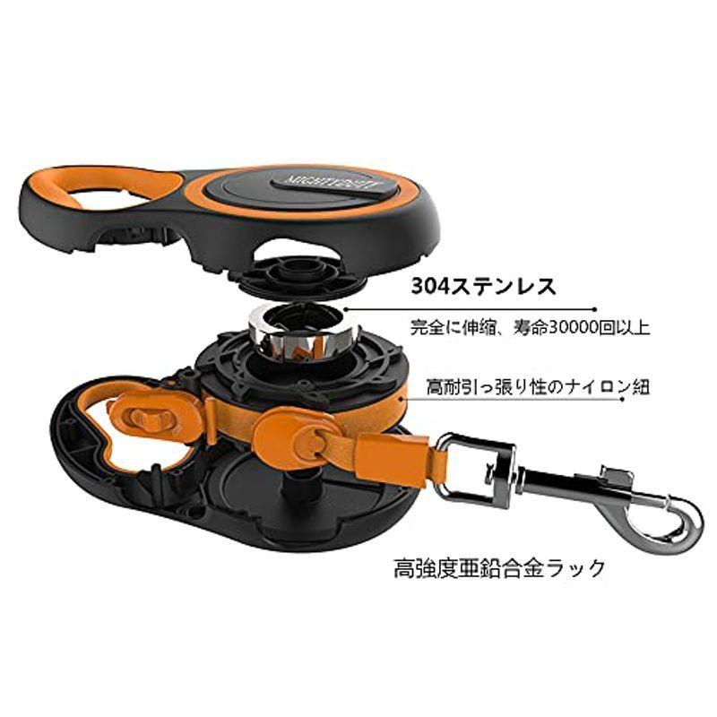 犬用リード 伸縮 長さ 8m 大型犬 小型犬 自動巻き取り 荷重 中型犬