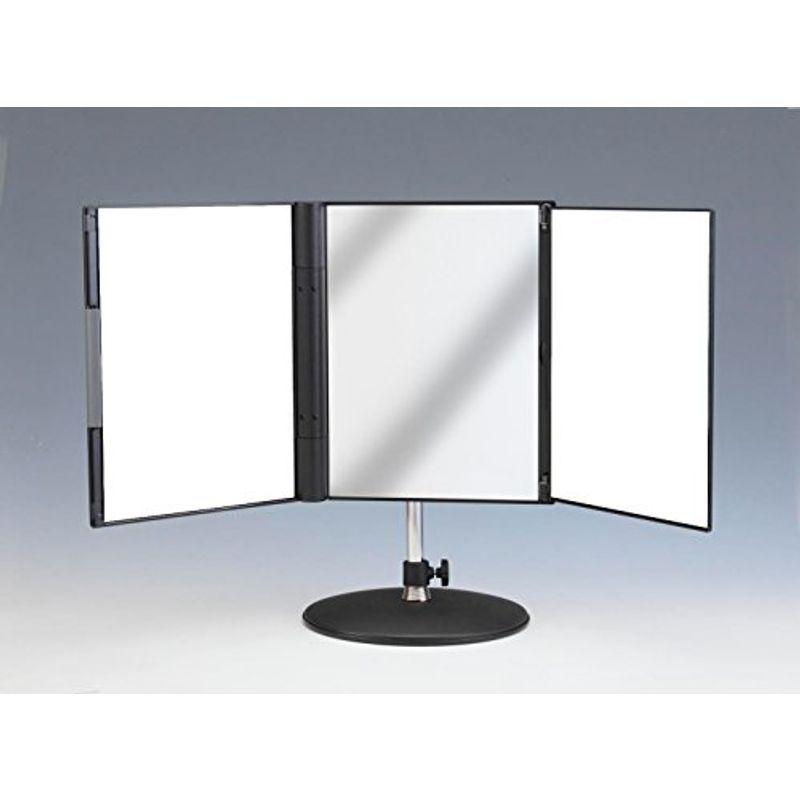 新型 スリーウェイミラースタンドミラー三面鏡(黒) 新型 黒 　