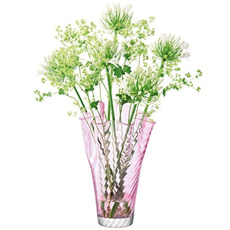 LSA(エルエスエー) フラワーベース(花器) ピンク 高さ35cm CHIFFON(シフォン) G344-35-976