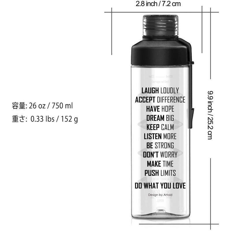 Artoid Mode 水筒 750ml スポーツウォーターボトル 時間マーカー