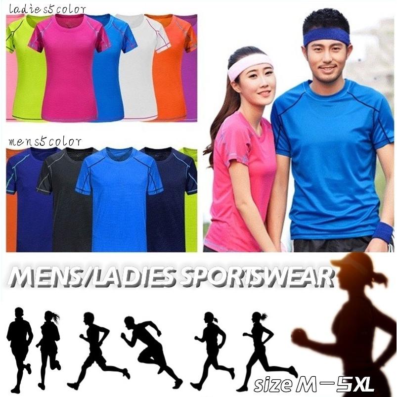 即納 大特価 スポーツウエア メンズ 半袖 ランニングウェア マラソンウェア 速乾性tシャツ フィットネスウェア 吸汗速乾tシャツ レディース ウエア
