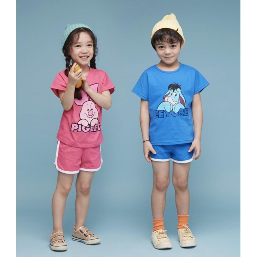 韓国こども服 Disney プーさんフレンズ 半袖tシャツ上下セット 覗き見フェイス プリント ディズニー Disney 男の子 女の子 90 100 110 1 130 19夏新作 子供服スマイリーマミー 通販 Yahoo ショッピング