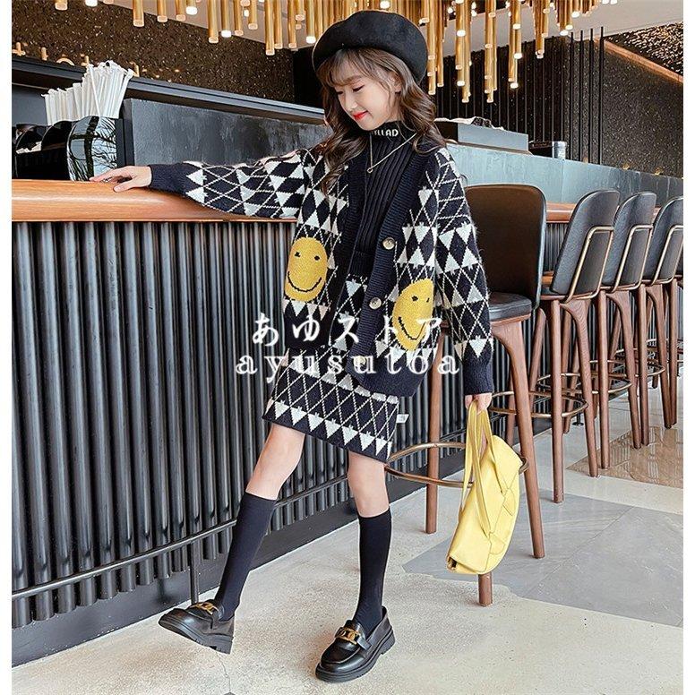国産 子供服 女の子 セットアップ キッズ 秋服 カーディガン ニット セーター スカート カットソー 韓国子供服 長袖トップス 子ども服 ジュニア おしゃれ 可愛い 新品 安いそれに目立つ Turningheadskennel Com