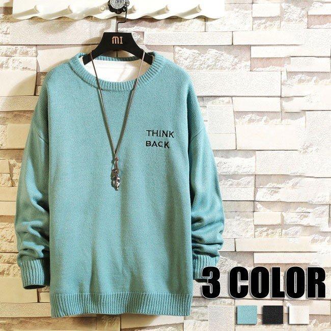 正規逆輸入品 秋冬 丸首 トレーナー セーター メンズ ニット 暖かい 3色 セーター 冬物 秋物 長袖 ニットメンズ トレーナー サイズ M Klp Com Sg