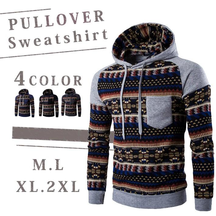 メンズ パーカー トレーナー スウェット プルオーバー 長袖 春 秋 冬