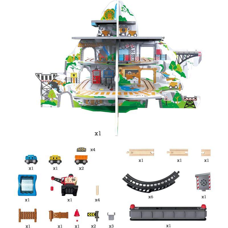 Hape(ハペ) もっと大きな鉱山レールセット E3753     商品情報    【商品名】　Hape(ハペ) もっと大きな鉱山レールセット E3753 【商