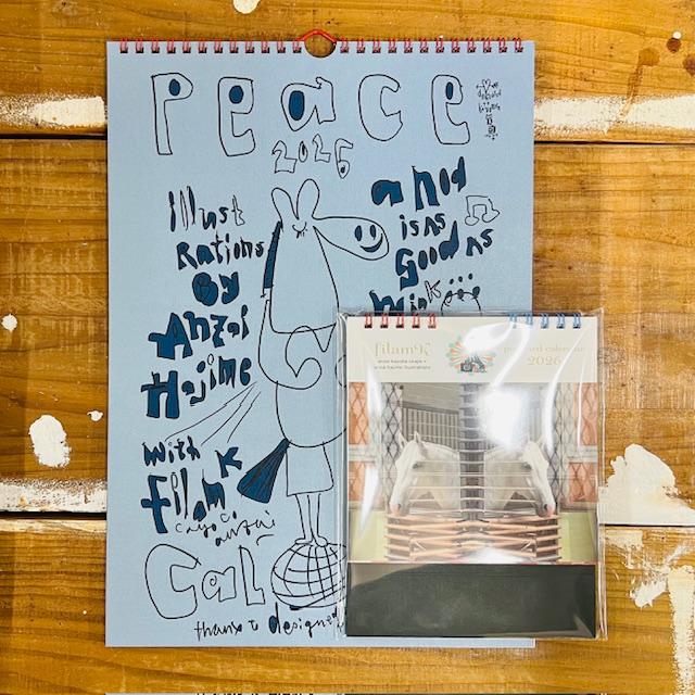 2026 安齋肇画伯デザイン壁掛けカレンダー、Filamk卓上カレンダー