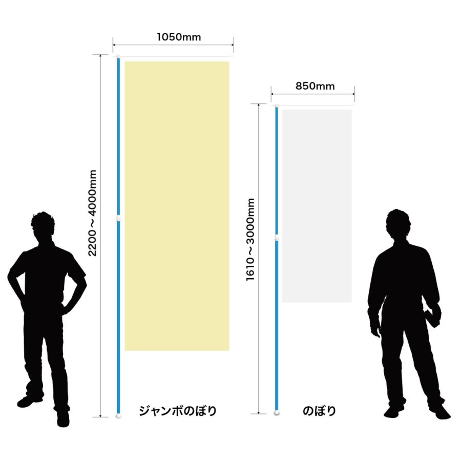 ジャンボ のぼりポール 4m 青色 20本セット｜smkc｜04