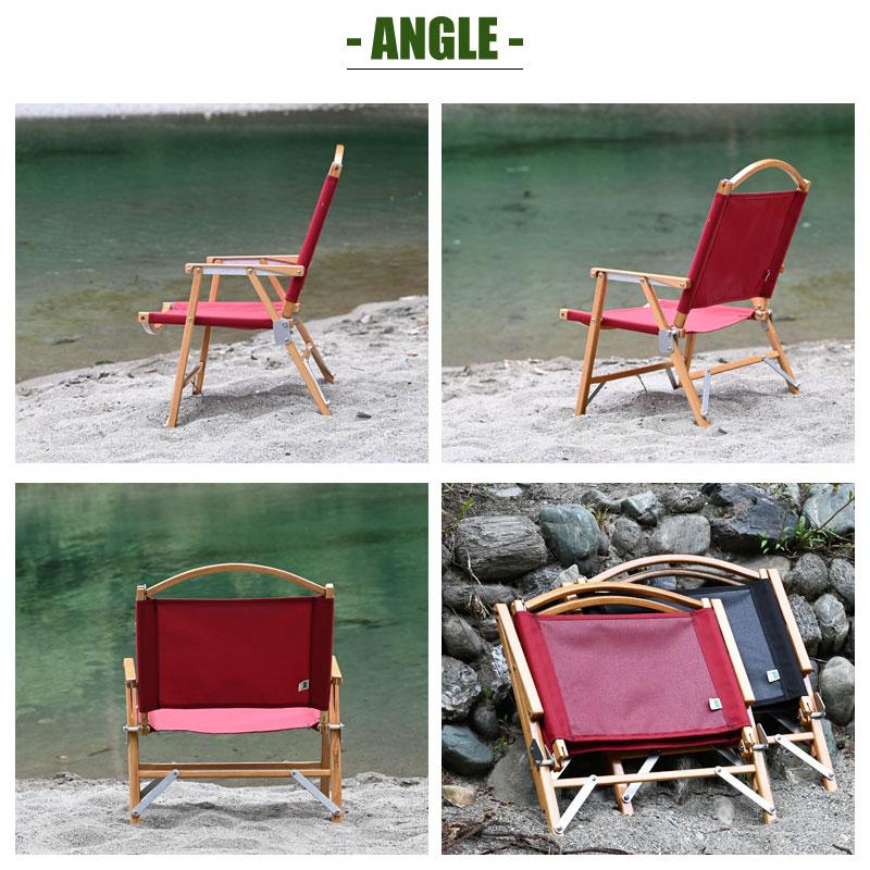 カーミットチェアワイドバーガンディ色