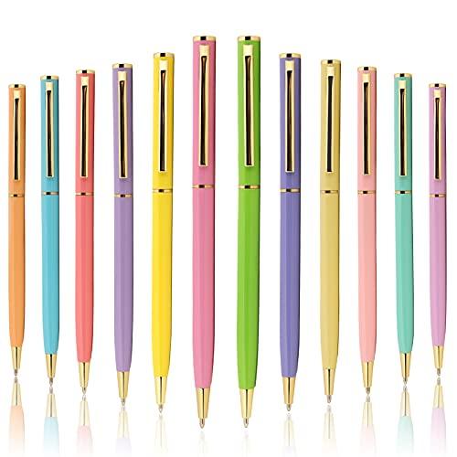 Bleboss黒インクボールペン 12本入りセットボールペン 細い金属螺旋
