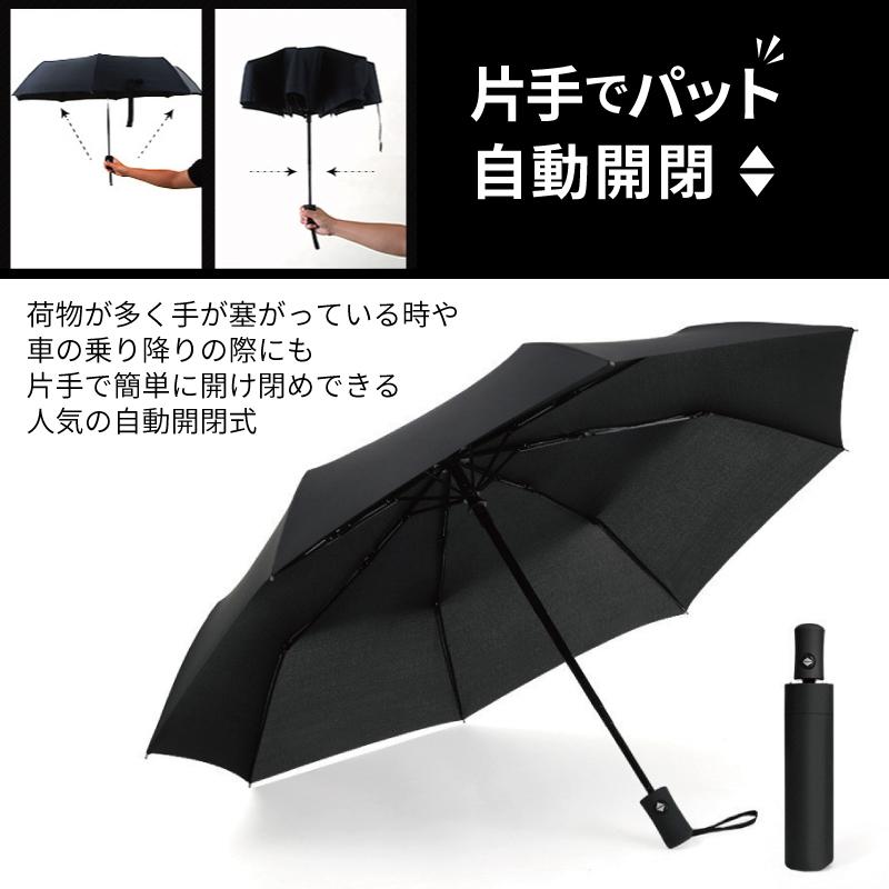 折りたたみ傘 ワンタッチ 大型 メンズ 折り畳み傘 自動開閉 撥水