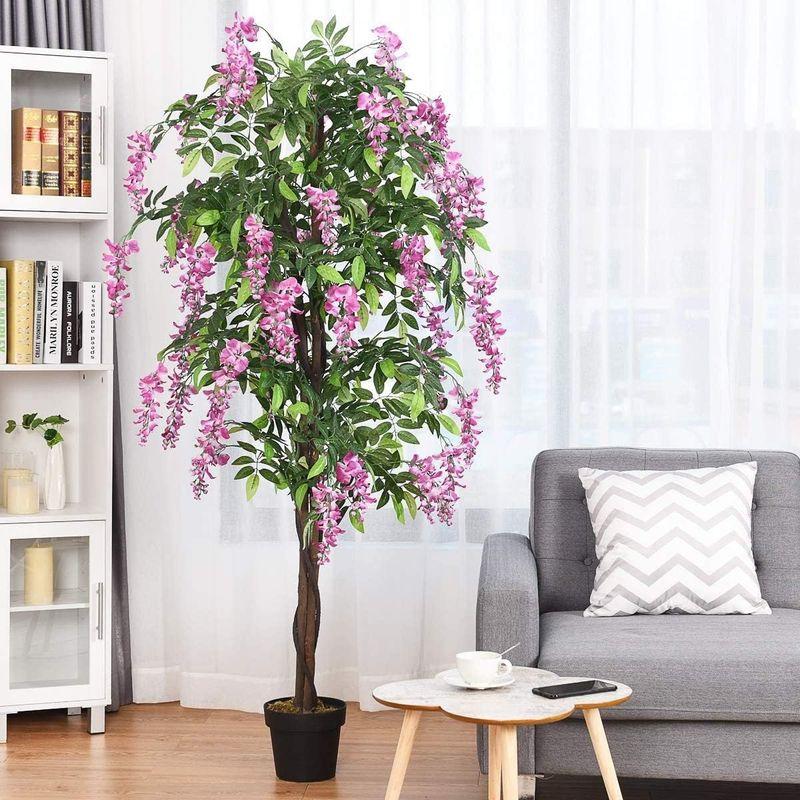 TANGKULA 人工 観葉植物 180cm フェイク 大型 フェイクグリーン 造花