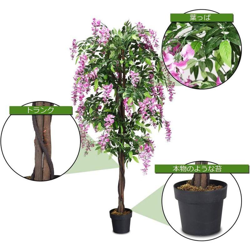 TANGKULA 人工 観葉植物 180cm フェイク 大型 フェイクグリーン 造花