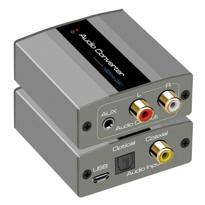デジタル アナログ コンバーター 光デジタル 同軸デジタル アナログ 変換器 192kz DA 音声 変換 SPDIF Coaxial AU｜smuk｜02