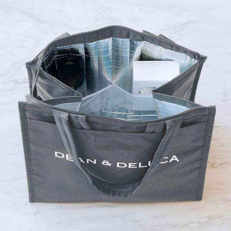 DEAN & DELUCA クーラーバッグ グレーL リニューアル 保冷バッグ ファスナー付き コンパクト お弁当 ランチバッグ｜smuk｜10