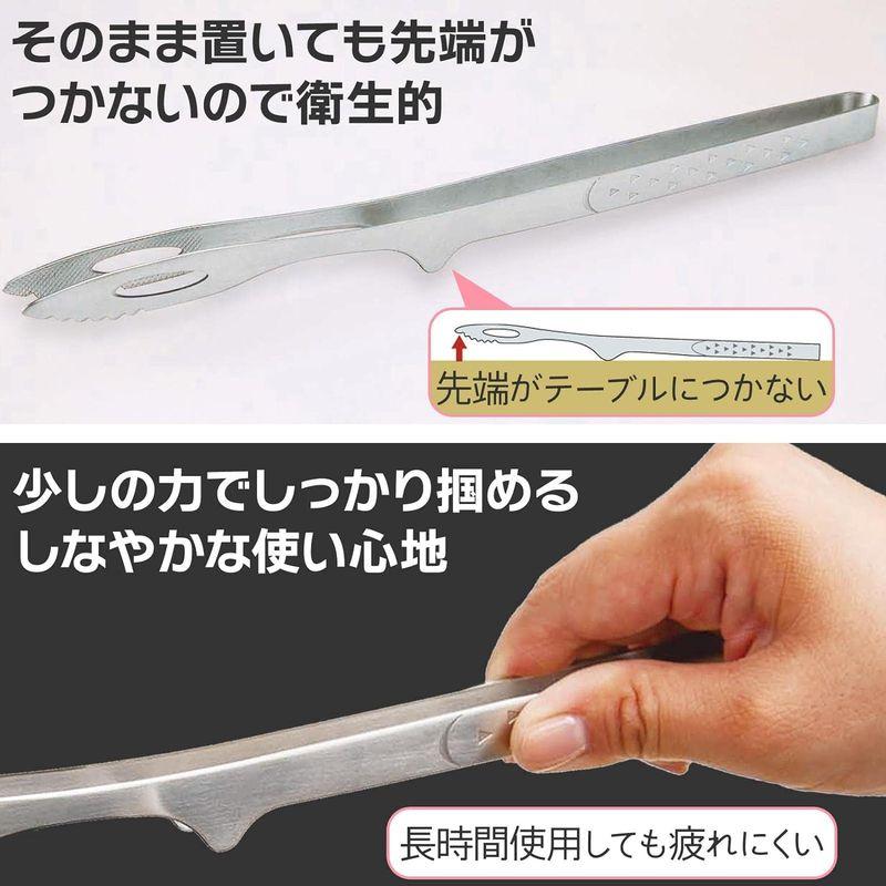 コモライフ ステンレス製のキッチントング つまみやすい 焼肉 焼き肉 調理器具 ジンギスカン 火ばさみ 炉端焼き バーベキュー BBQ サム｜smuk｜07