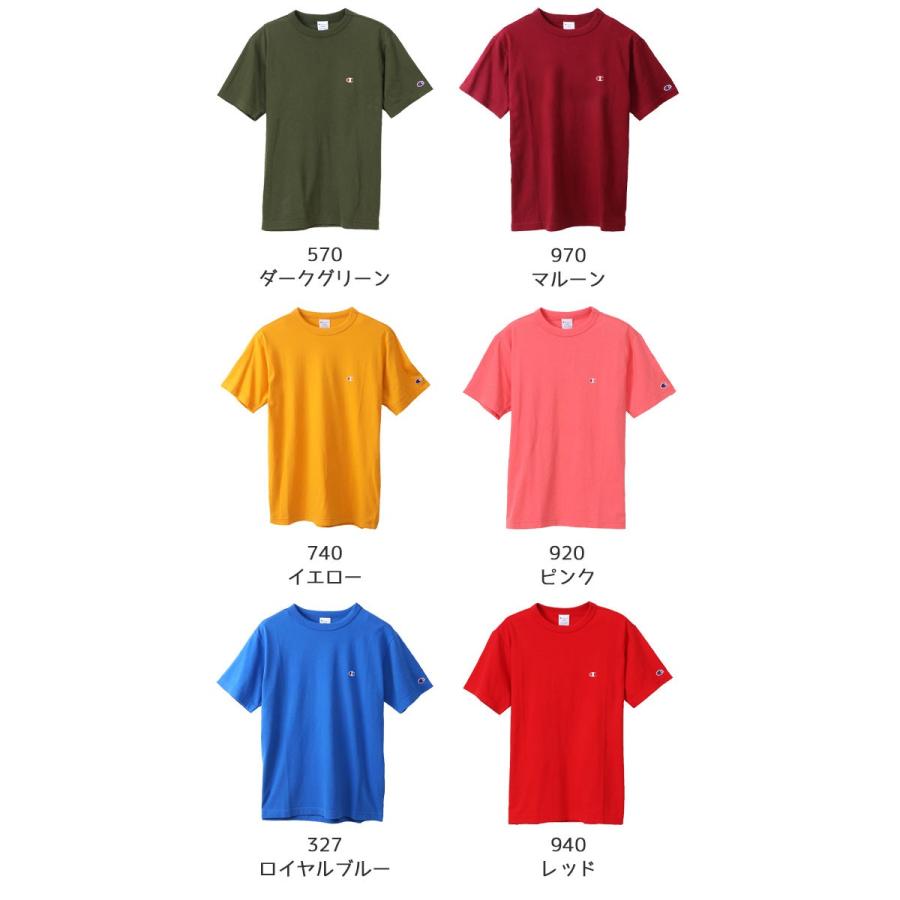 チャンピオン Champion アパレル メンズ C3-P300 ベーシック Tシャツ ティーシャツ ロゴTシャツ ロゴ クルーネック 半袖 丸首 トップス カットソー アメカジ｜smw｜16