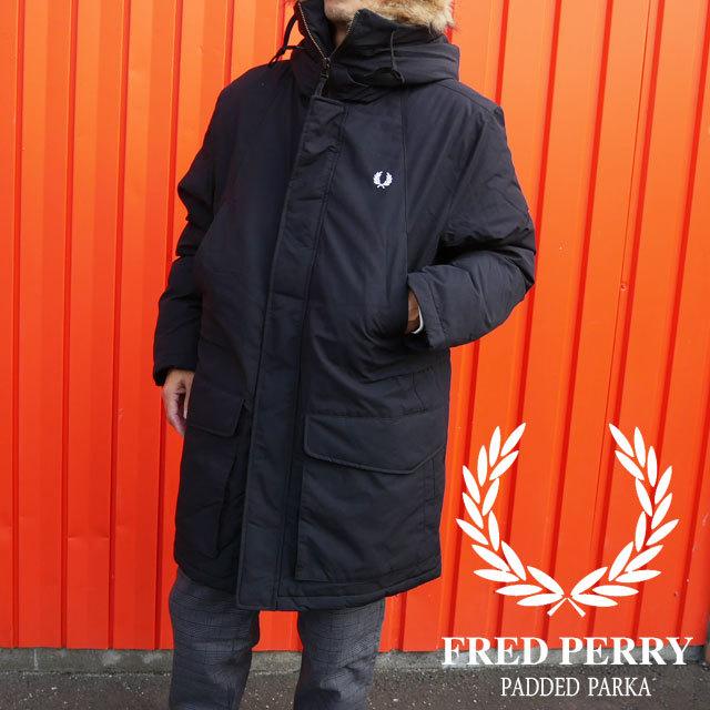 フレッドペリー Fred Perry メンズ Padded Parka J9538 モッズコート ミリタリージャケット フード フーディ 長袖 トップス アウター 上着 ロング丈 月桂樹 シューマートワールド 通販 Paypayモール