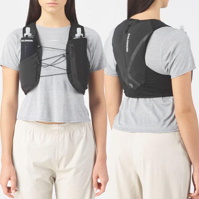 ランニングウェア バッグ ブラック サロモン SALOMON（サロモン） ランニングバッグ ユニセックス GRVL SKIN 4 SET