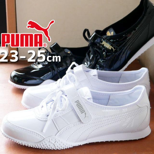プーマ Puma レディース スニーカー ベラ V パテント ローカット ベルクロ 紐靴 3722 03 プーマホワイト 白 01 プーマブラック 黒 シューマートワールド 通販 Paypayモール
