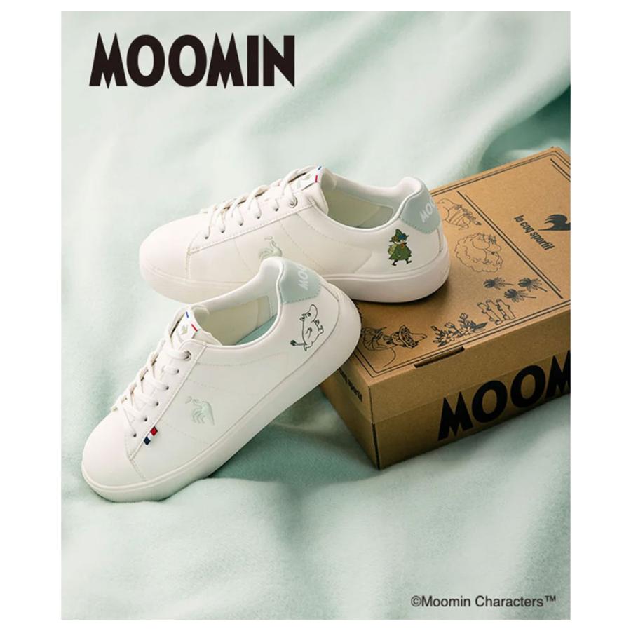 【新品】ムーミン × ルコック　スナフキン スニーカー 24.5 レディース靴 le coq sportif（ルコックスポルティフ） 爆買 ルコック スポルティフ