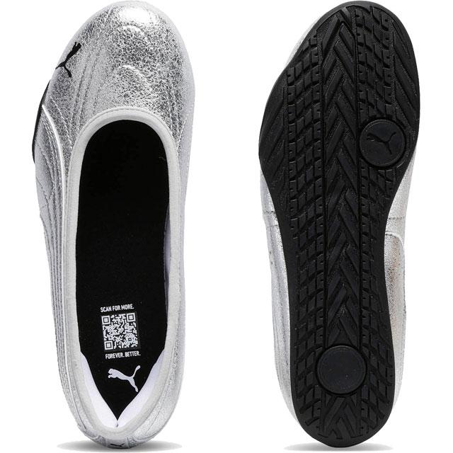 Puma Ortholite シルバー バレエシューズ US8 PUMA（プーマ） バレエシューズ レディース キャッチ ソレイユ