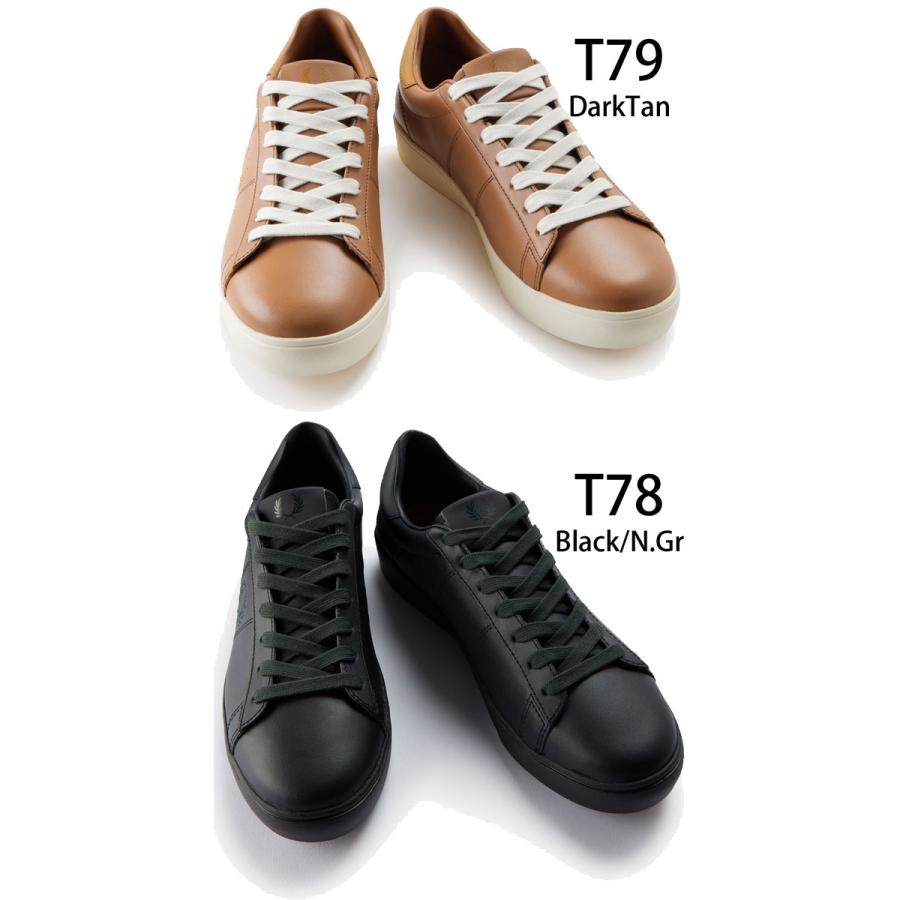 フレッドペリー メンズ レディース スニーカー B4334 スペンサーレザー ローカット レザースニーカー ローレル T79 ダークタン T78 本革 | FRED PERRY | 03