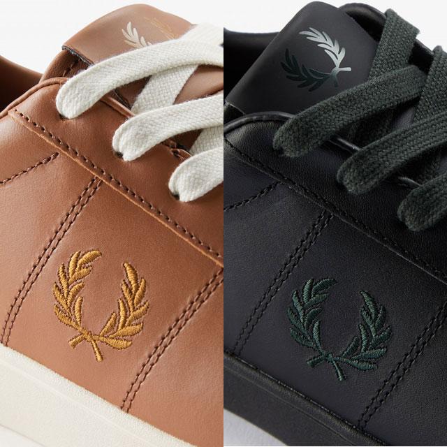 フレッドペリー メンズ レディース スニーカー B4334 スペンサーレザー ローカット レザースニーカー ローレル T79 ダークタン T78 本革 | FRED PERRY | 07