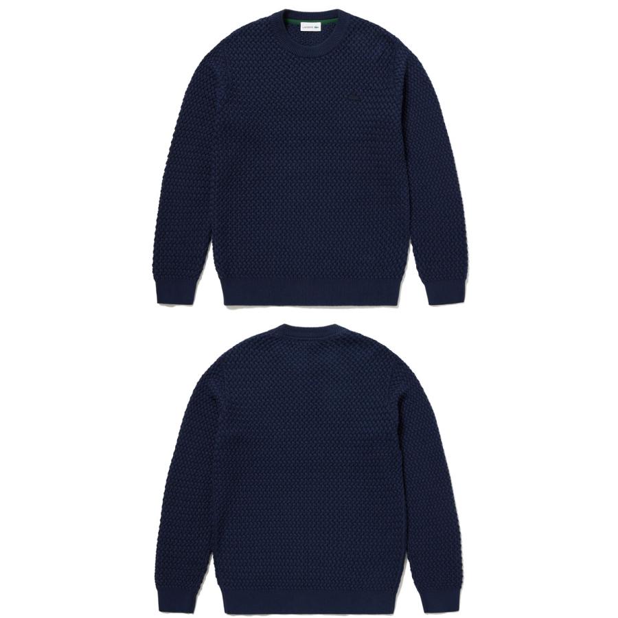 送料無料 長袖 メンズ レディース SS 春夏 新作 夏新作 秋新作 人気 流行 定番 2025 ラコステ LACOSTE AH010J 166 トップス バスケットニットクルーネックセーター アパレル 丸首 シンプル ウェア ネイビー 服 LACOSTE（ラコステ） トップス メンズ バスケットニットクルーネック