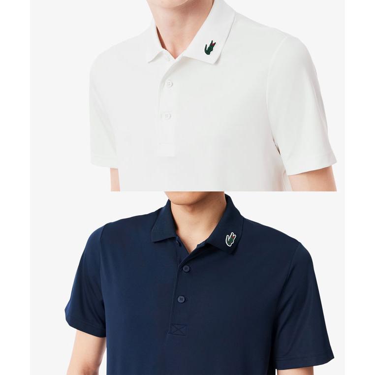 新品未使用　Lacoste ホワイト ポロシャツ ワニロゴ 楽天市場】【SALE／30%OFF】(M)ラバーデカワニポロシャツ