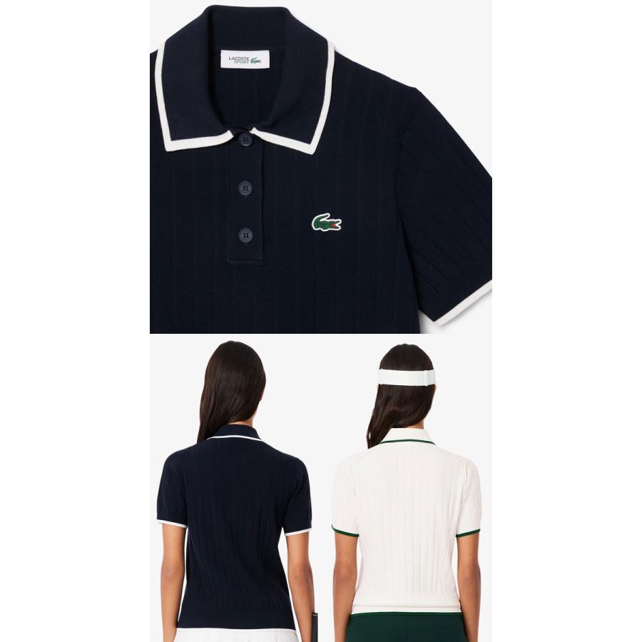LACOSTE（ラコステ） トップス レディース エッジ配色ゴルフニット