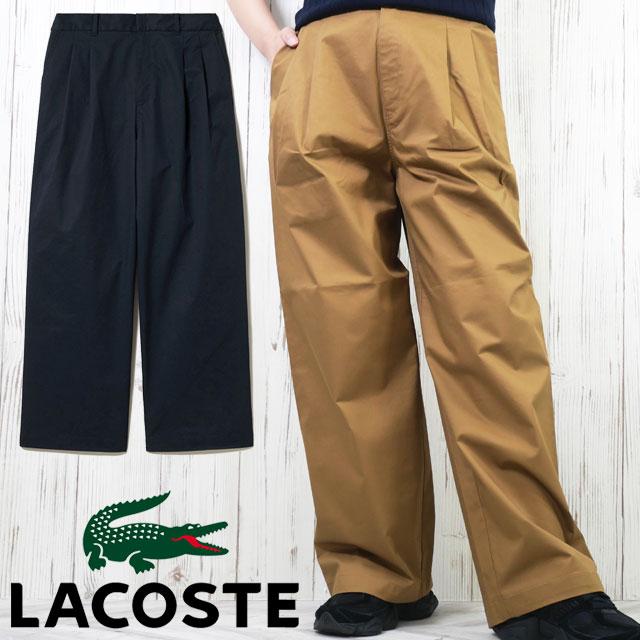 90's LACOSTE ワイドスラックス LACOSTE（ラコステ） ボトムス レディース ダブルタックワイド