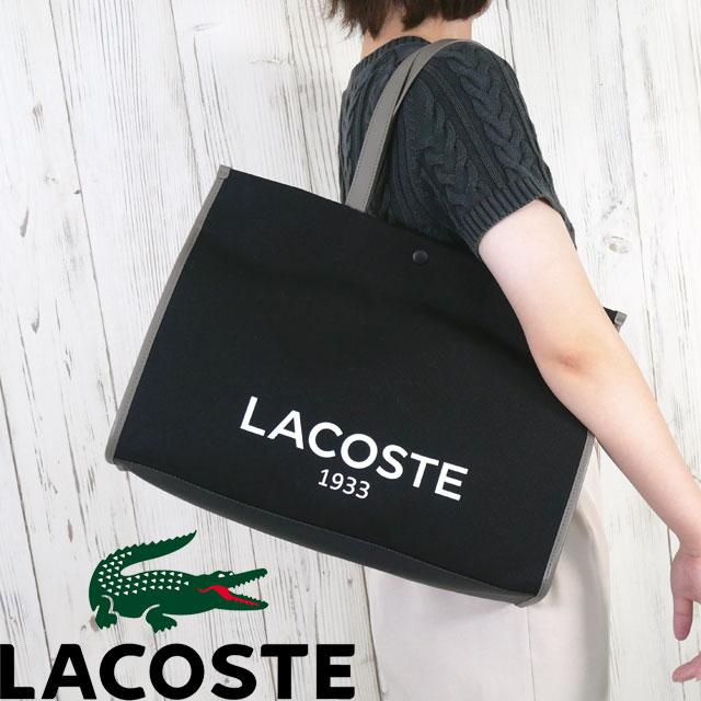送料無料 テニススタイルトートバッグ メンズ レディース AW 秋冬 新作 秋新作 冬新作 人気 流行 定番 2025 ラコステ LACOSTE BAG NU4342 R32 バッグ ヘリテージキャンバス 大きめ カバン 15インチノートPC 収納可能 綿100％ バック ブラック 黒 鞄 LACOSTE（ラコステ） バッグ レディース ヘリテージキャンバス テニス