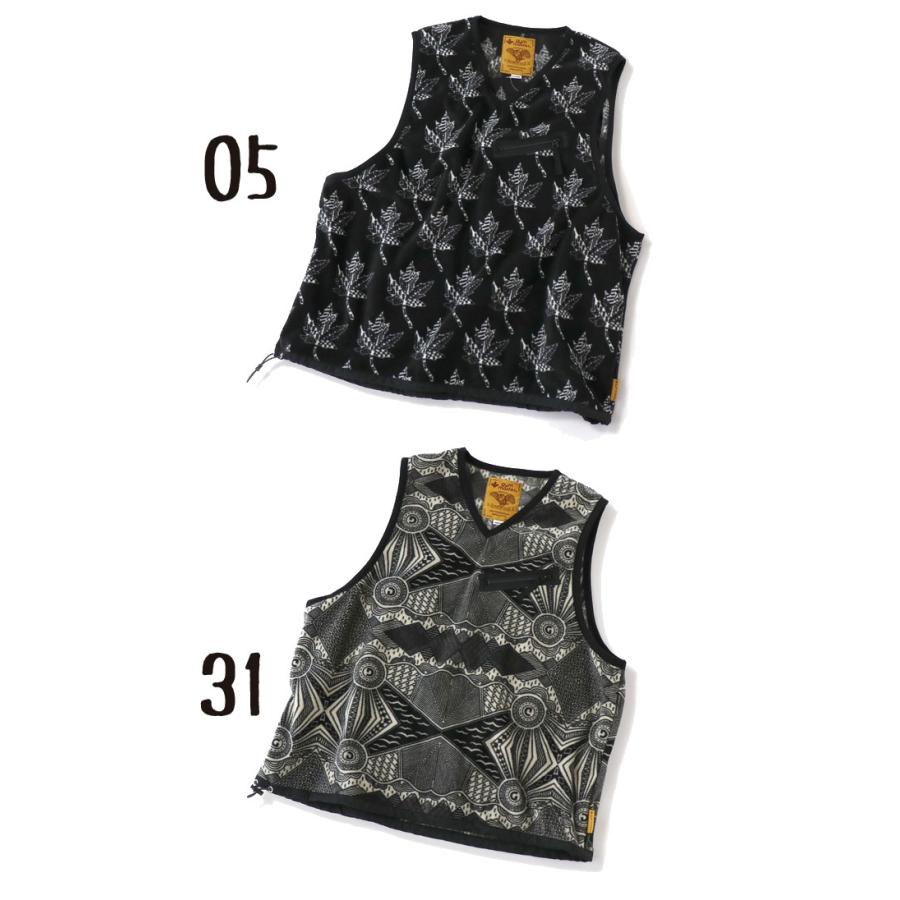 ジムマスター gymmaster メンズ レディース トップス 総柄フリースベスト カットソー アパレル アウター Vネック チョッキ 服 上着 G921663 トライバル メープル |  | 05