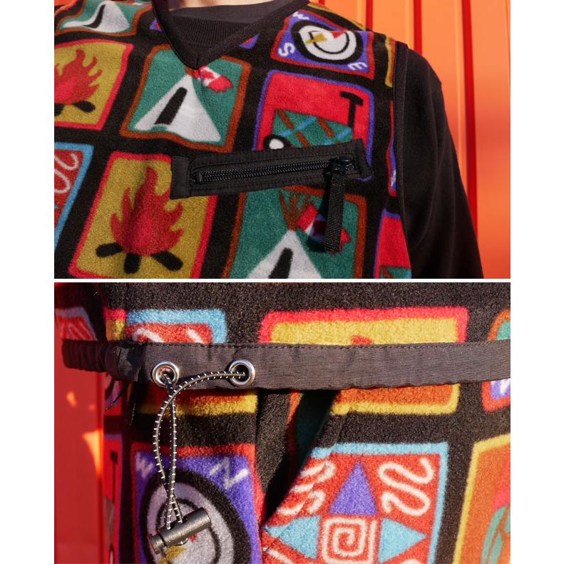 ジムマスター gymmaster メンズ レディース トップス 総柄フリースベスト カットソー アパレル アウター Vネック チョッキ 服 上着 G921663 トライバル メープル |  | 08