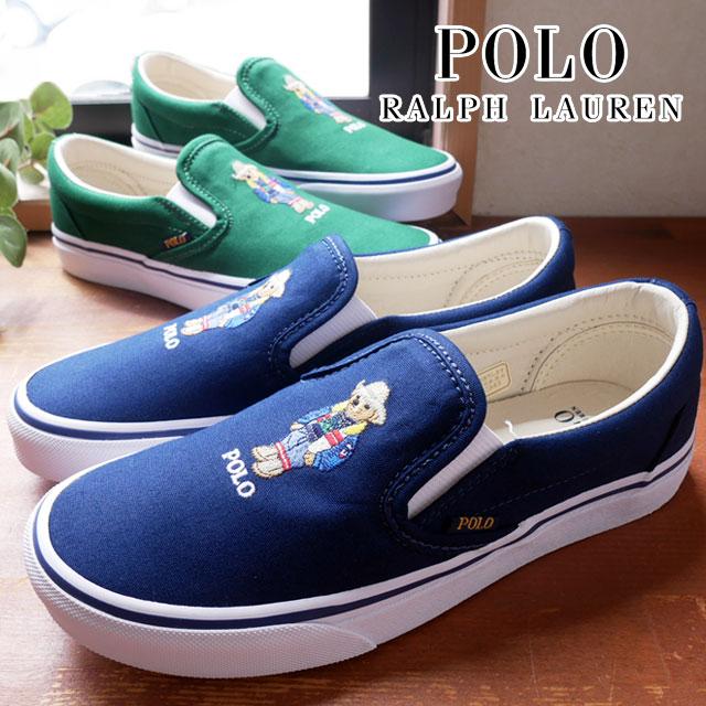 ポロ ラルフローレン Polo Ralph Lauren メンズ スリッポン キートンスリップ Sk Spo ローカット スニーカー ワイズd ポロベア クマ Ra34 ネイビー グリーン I10 Ra34 シューマートワールド 通販 Yahoo ショッピング