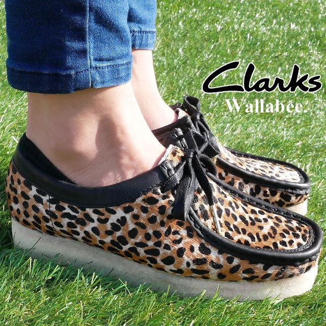 クラークス Clarks レディース ワラビー アンクルブーツ ショート丈 本革 クレープソールレオパードプリント ヒョウ柄 替え紐付き シューマートワールド 通販 Paypayモール