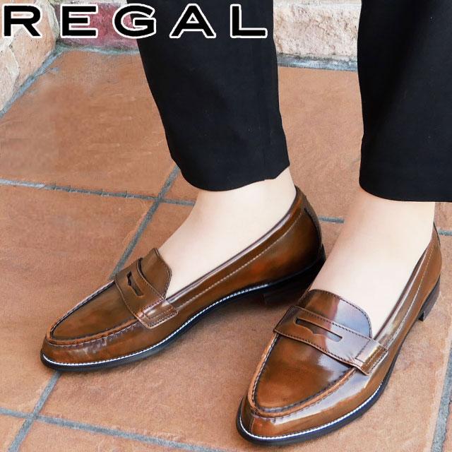 リーガル REGAL レディース ローファー ポインテッドトゥ コイン
