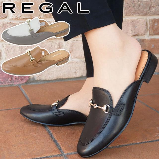 リーガル Regal レディース ビット付きカッターミュール サンダル ローヒール 本革f33n ブラック 黒 グレーアイボリー ライトブラウン I12 F33n シューマートワールド 通販 Yahoo ショッピング