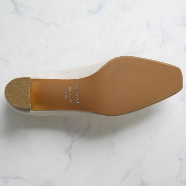 送料無料 パンプス レディース FW 秋冬 新作 秋新作 冬新作 人気 流行 定番 2025 リーガル REGAL F64Q ビットローファーパンプス スクエアトゥ 通勤 メイドインジャパン オフィス 本革 日本製 アイボリー型押し 靴 REGAL（リーガル） パンプス レディース ビットローファーパンプス