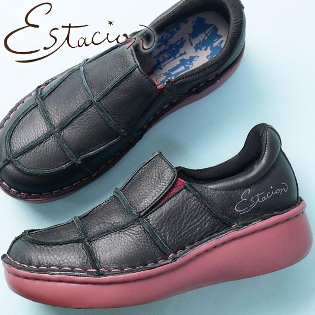 Estacion（エスタシオン） 爆買 スリッポン レディース パッチワーク