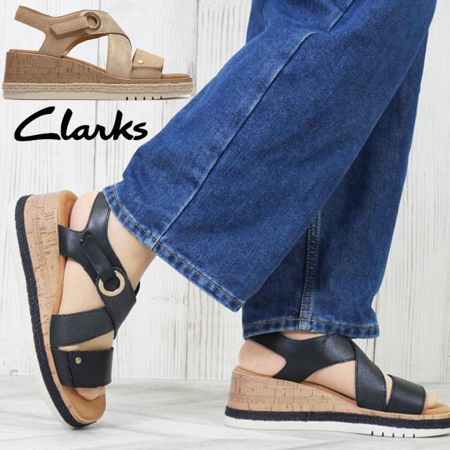 Clarks（クラークス） 厚底 サンダル レディース Kidiki Sun ウエッジ