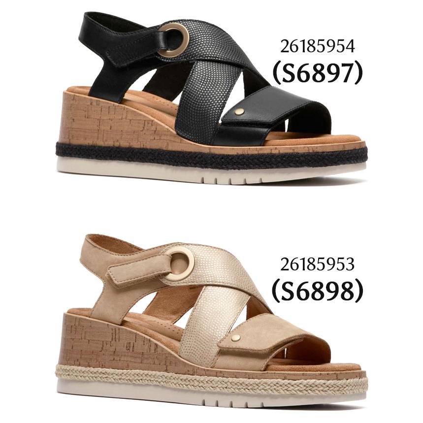 Clarks（クラークス） 厚底 サンダル レディース Kidiki Sun ウエッジ
