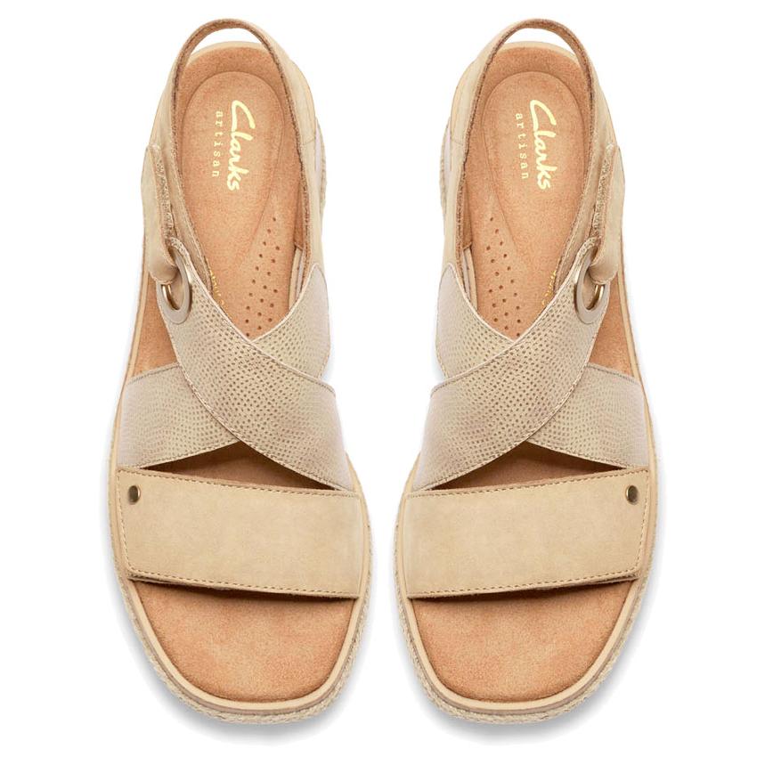 Clarks（クラークス） 厚底 サンダル レディース Kidiki Sun ウエッジ