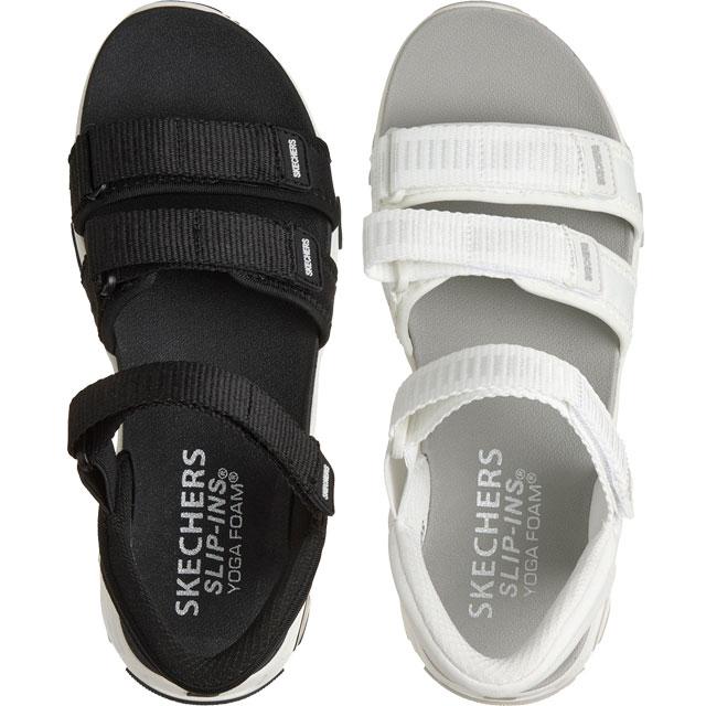 SKECHERS（スケッチャーズ） スリップインズ 厚底 サンダル レディース