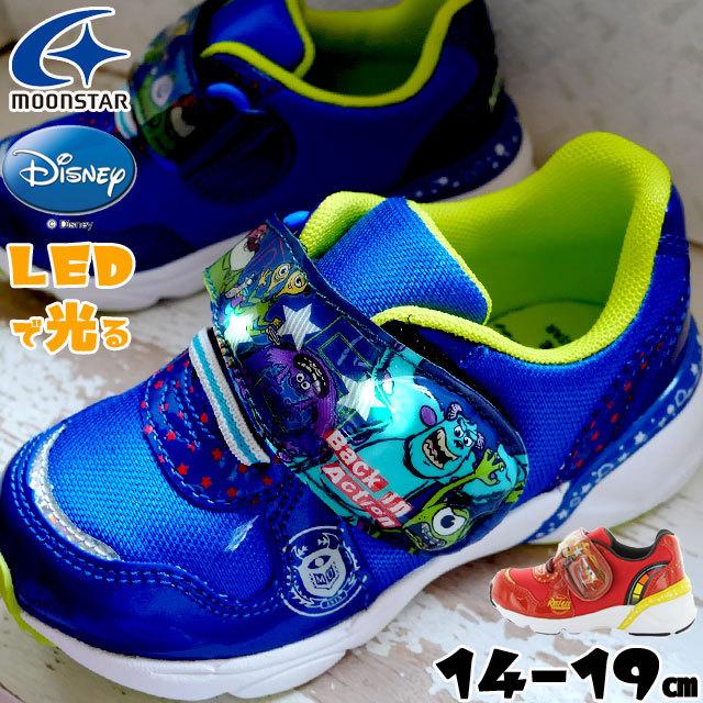 ディズニー Disney 男の子 子供靴 キッズ ジュニア スニーカー 光る靴 モンスターズインク ベルクロ ローカット Led搭載 ムーンスター Moonstar Dn C1284 サリー I18 19b Dn C1284 シューマートワールド 通販 Yahoo ショッピング